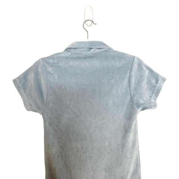 iets frans XS Blue Velvet Quarter Zip Mini Dress - Picture 3 of 5